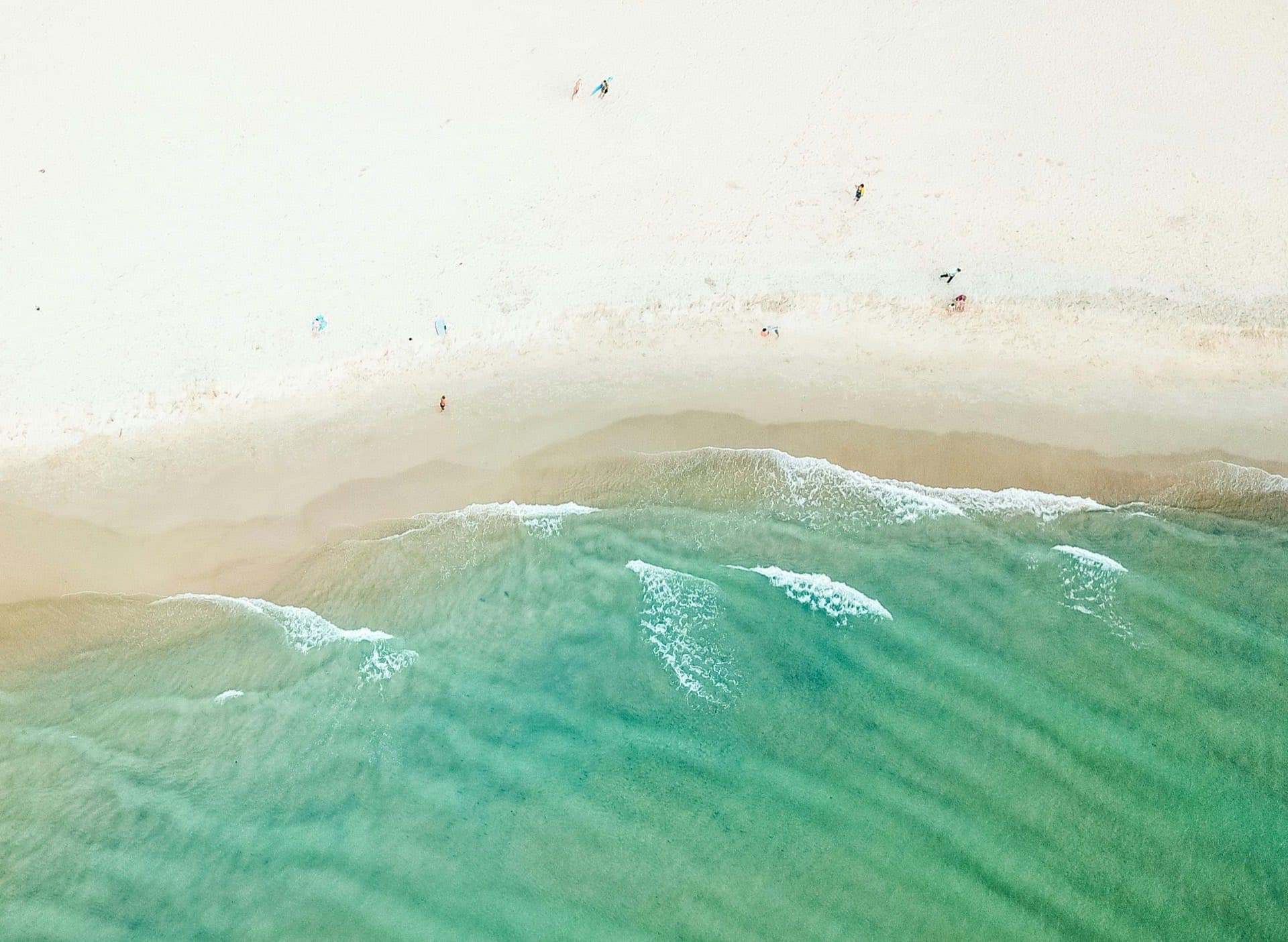 Aerial view of the Byron Bay coastline